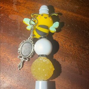 Bee Themed Stylus Pen with Yellow and White Beads